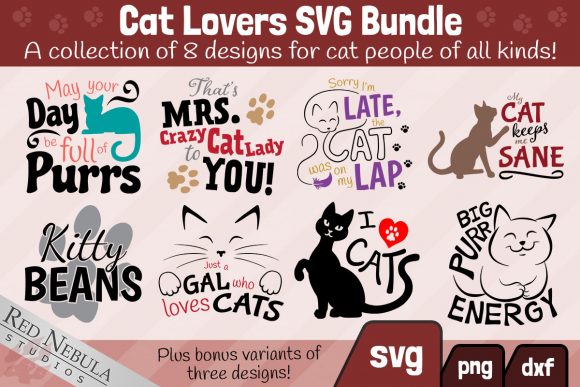 Cat Lovers Bundle: Graphics for Crafts & Handmade Business