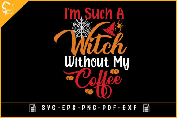 Halloween Coffee Witch T-shirt Design Review