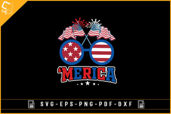 Merica-funny USA Flag Sunglass Design for Graphics and Crafts